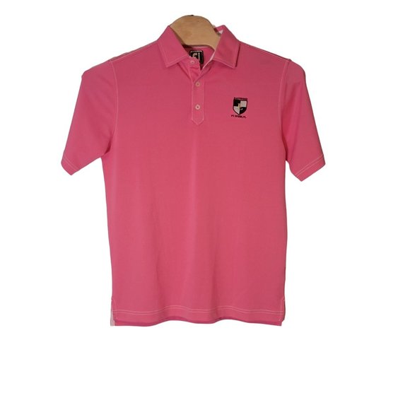 FootJoy Athletic Fit Short Sleeve Golf Polo Shirt Pink Men's Size Large - Picture 2 of 6